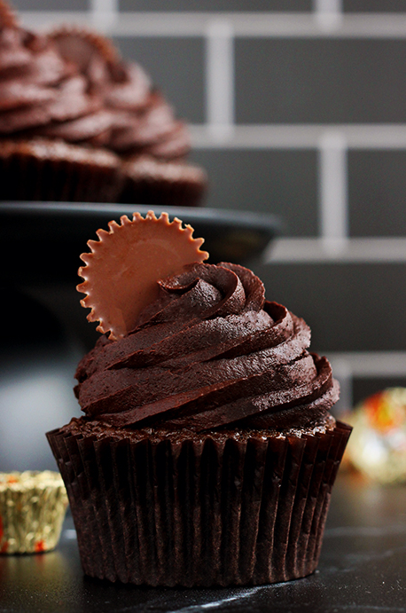 Chocolate Peanut Butter Cupcakes