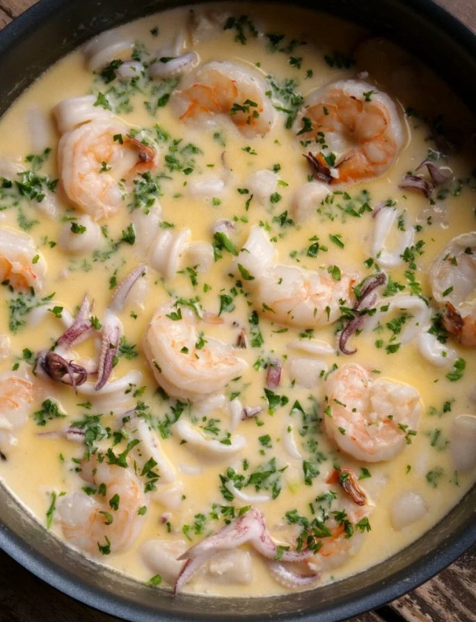 Creamy Seafood Paella