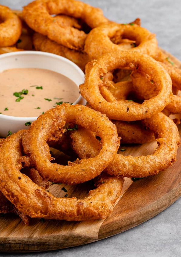 Crispy Beer-Battered Onion Rings