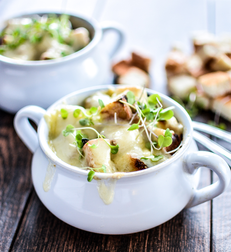 Crispy Onion and Ale Soup