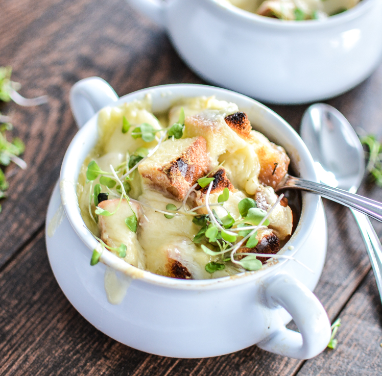 Crispy Onion and Ale Soup