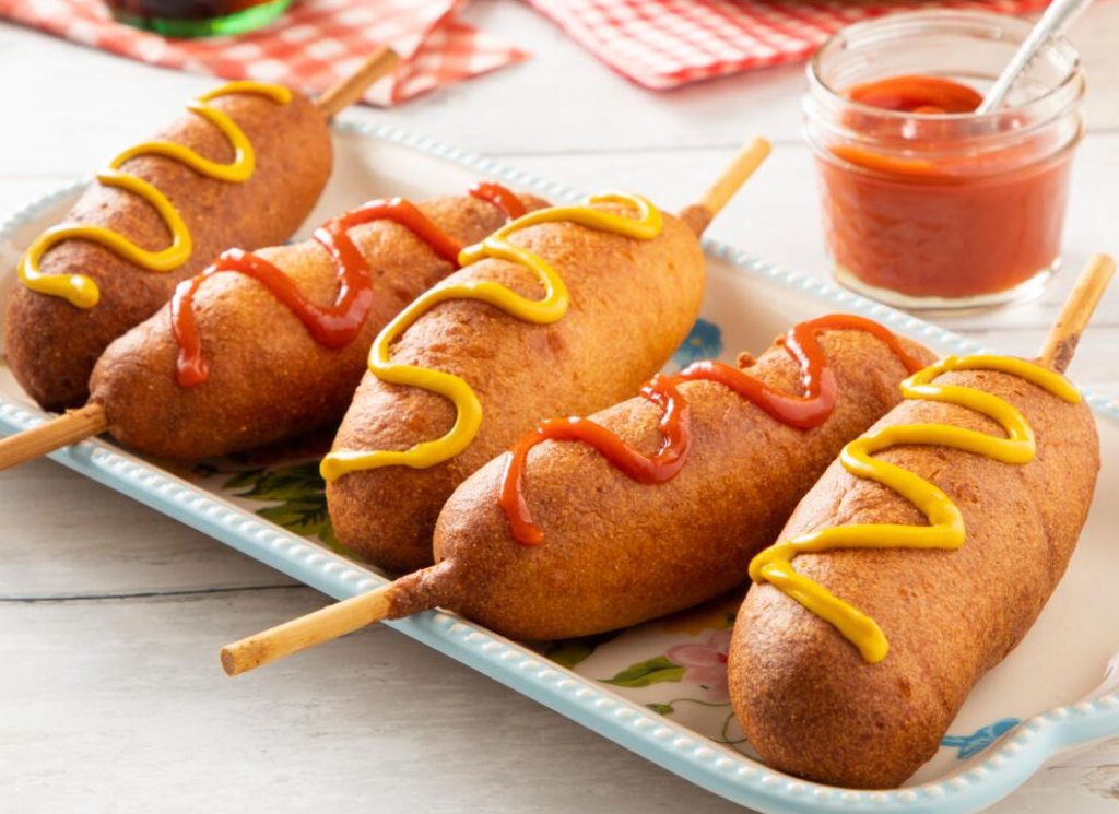 Homemade American Corn Dogs