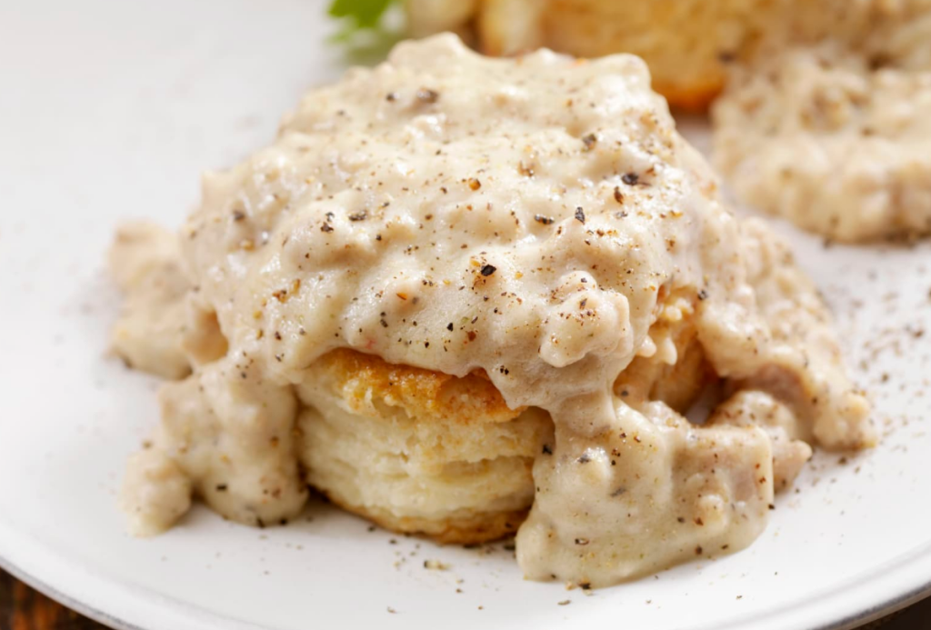 Homemade Southern Biscuits and Gravy