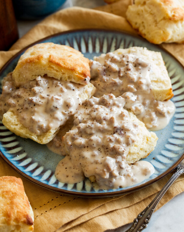 Homemade Southern Biscuits and Gravy