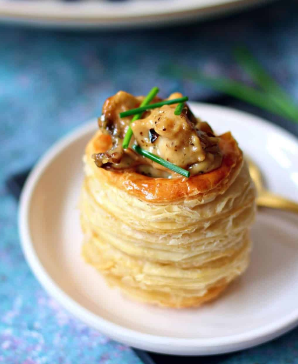 Savory Chicken and Mushroom Vol-au-Vent