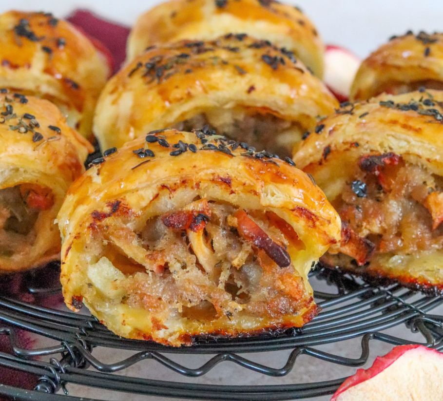 Savory Pork and Apple Sausage Rolls