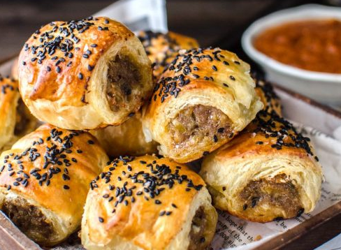 Savory Pork and Apple Sausage Rolls